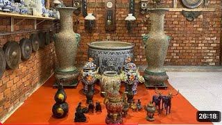 18/6/2026.Nhất thống cổ VIP.Cặp Lộc bình lái thiêu xưa siêu hiếm.Gốm tàu xưa.Đồng xưa 0973.629.296