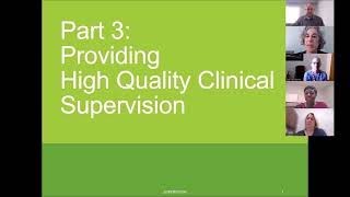 Part 3  Supervisor Training Providing High Quality Clinical Supervision V3