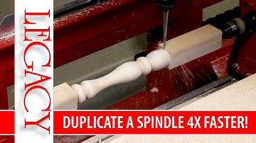 Stop turning spindles like that!  Duplicate a spindle 4X faster like this!  - Legacy Woodworking