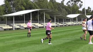 Touch Judge Signal -  Ref and TJ confer over NO TRY ruling