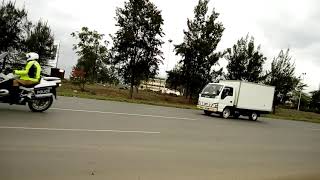 Uhuru kenyatta's motorcade along mombasa road