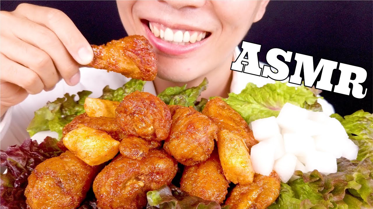EXTREME SPICY FRIED CHICKEN ASMR EATING SOUNDS 신드롬치킨 먹방 YouTube