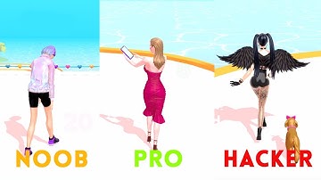 Noob vs Pro vs Hacker - Streamer Rush All Levels Gameplay