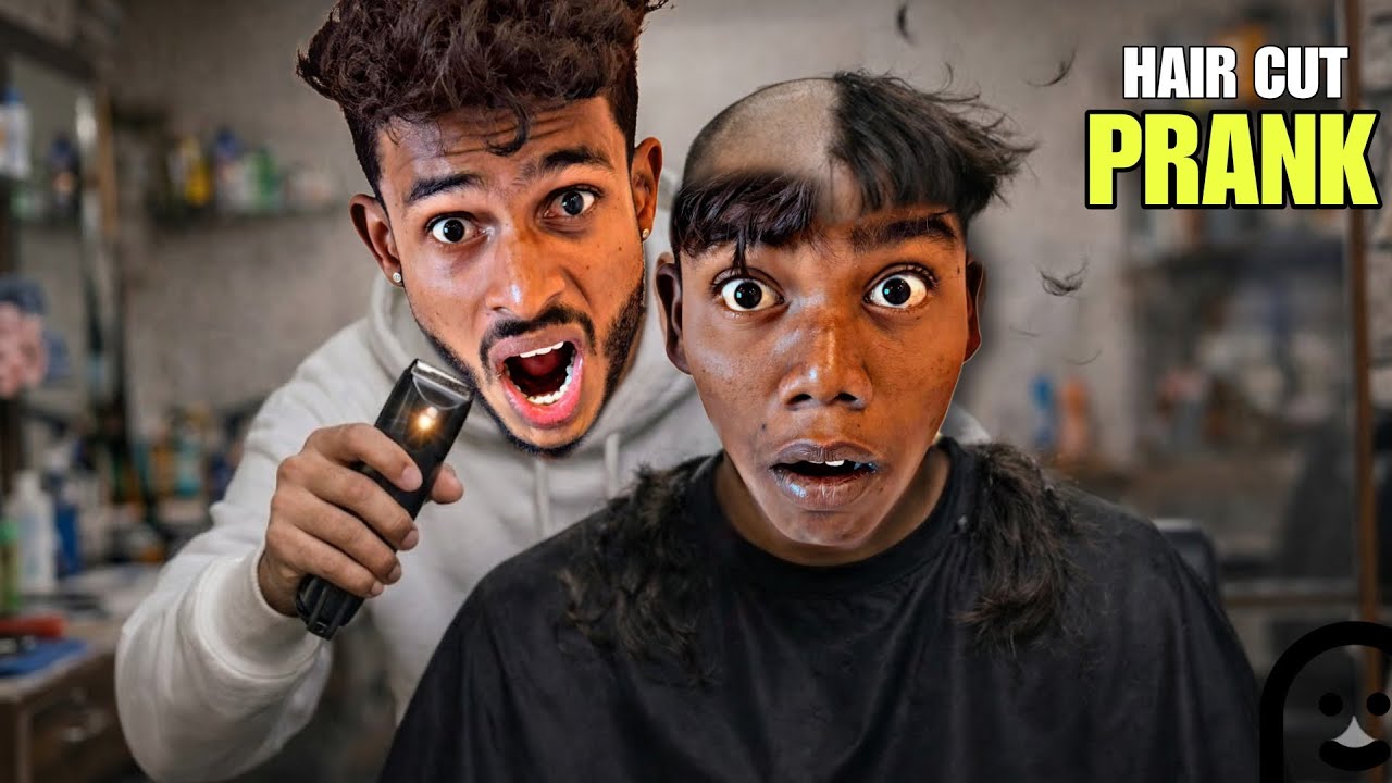 HAIR CUTING PRANK ON KALU CHOTU | REAL SALOON PRANL WITH CHOTU #factfireking 