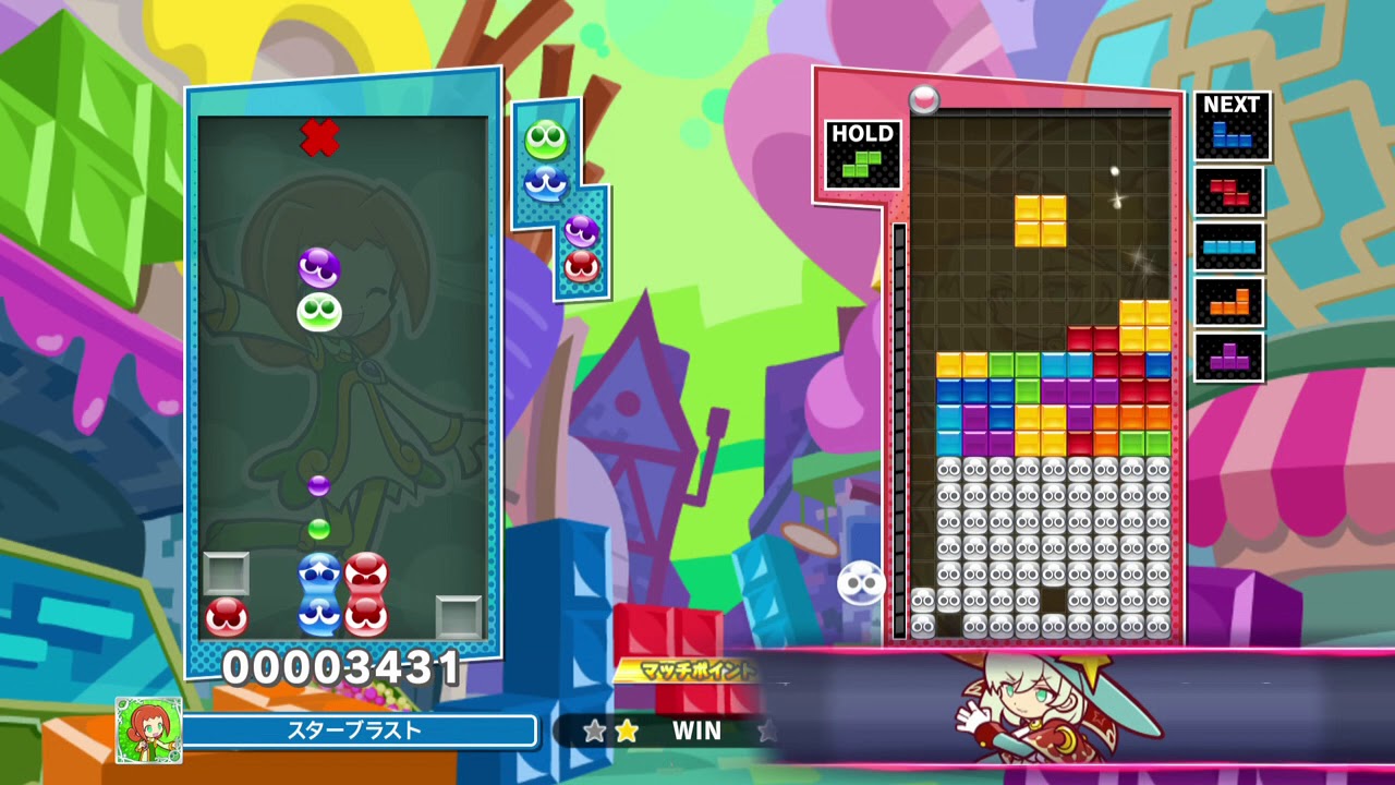 ぷよぷよテトリス2全キャラに勝利する VSローザッテ - YouTube
