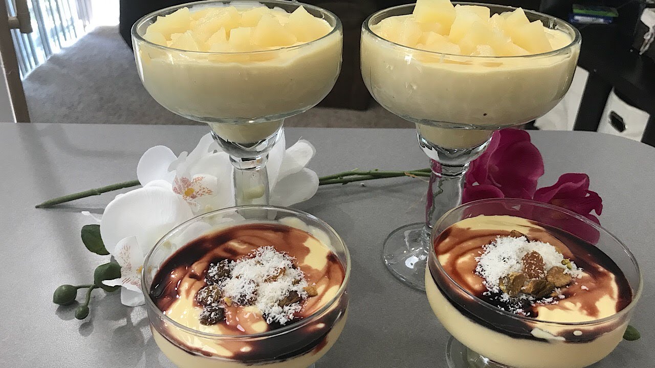 طريقة تحضير محلبيه يمنيه بالقشطه Yemeni custard pudding