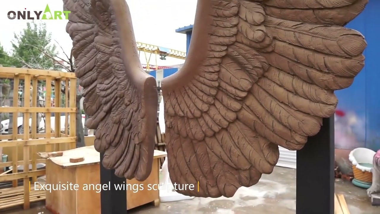 Onlyart Exquisite angel wings sculpture