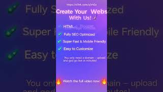 ✅ HTML Blogger One-Page Website✅ Fully SEO Optimized#webseries