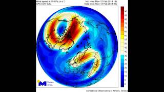 Polar vortex split Feb 2018