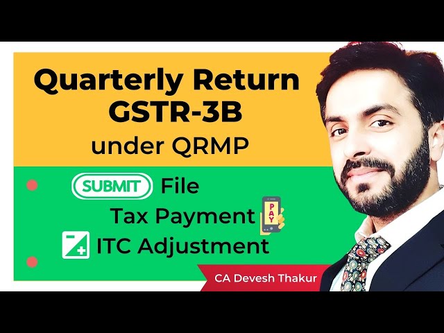 How to file Quarterly GSTR-3B under QRMP Scheme|File GSTR3B Quarterly ITC Pay Tax Post Adjustment