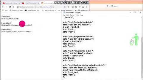 PHP Dasar dengan Notepad 2 Penjumlahan 2