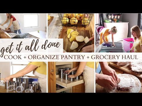 Get it All Done with Me | Cooking, Grocery Haul, Cleaning and Organizing