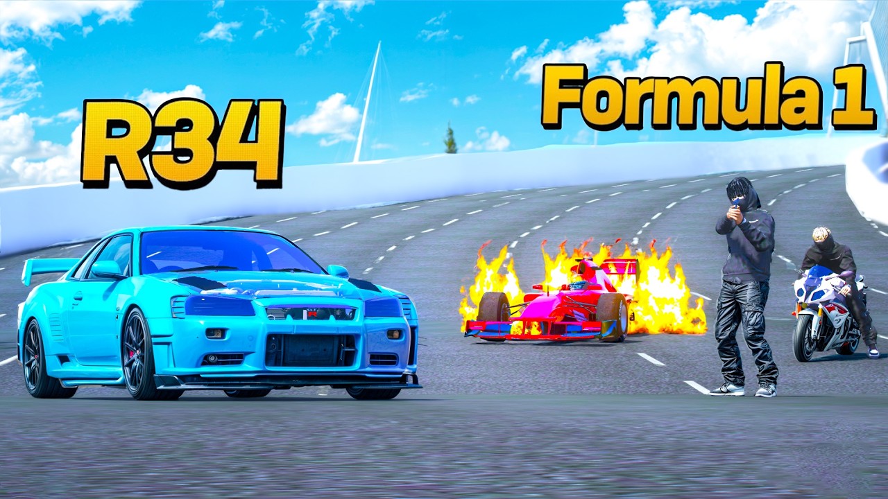 ¿Un R34 Contra un Fórmula 1? Esto Terminó Muy Mal | GTA RP