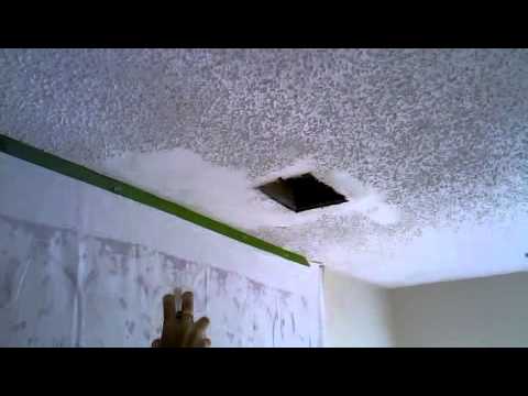 Popcorn Ceiling Patch 6 Short Burst Of Homax Spray Popcorn Youtube