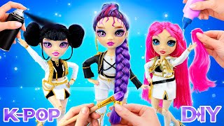 K-Pop Demon Hunters: Dolls Glow Up for Rumi, Zoey & Mira! DIY for Huntrix