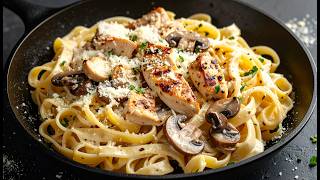 I have never eaten such delicious pasta! Famous alfredo fettuccine recipe with chicken breast!