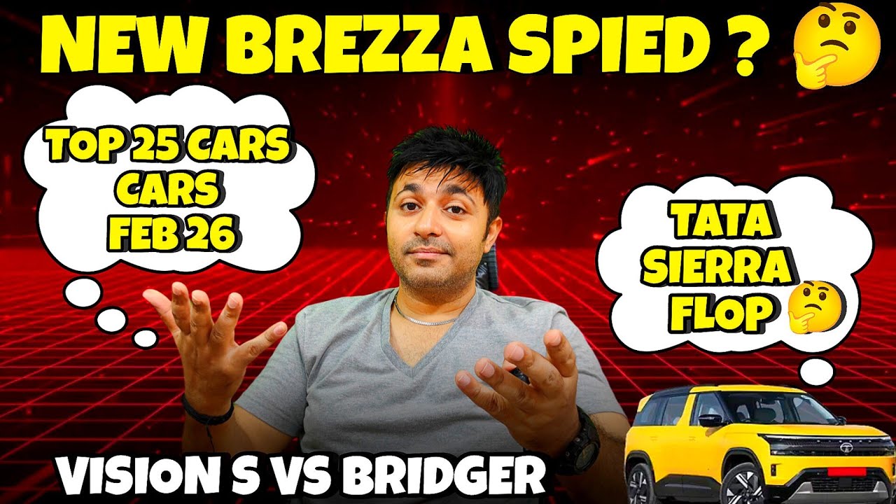 Top 25 Cars Feb 2026, New Maruti Brezza Facelift 2nd look leak, Tata ...