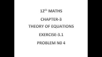 12TH MATHS EXERCISE 3.1 Q.NO-4 #SOLVE THE EQUATION                     3x^3-16x^2+23x-6=0 IF THE ...