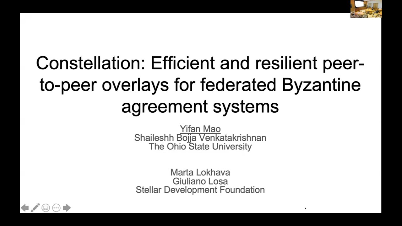 Yifan Mao: Efficient and resilient peer to peer overlays for federated Byzantine agreement systems