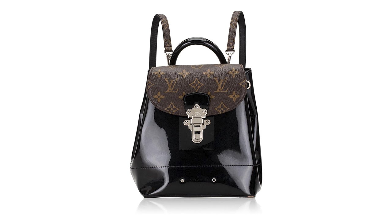 Louis Vuitton Patent Monogram Hot Springs Backpack Noir YouTube