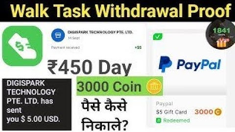 Walk Task Withdrawal Proof | Walk Task Recived $5 USD | Walk Task App Se Paise Kaise Nikale
