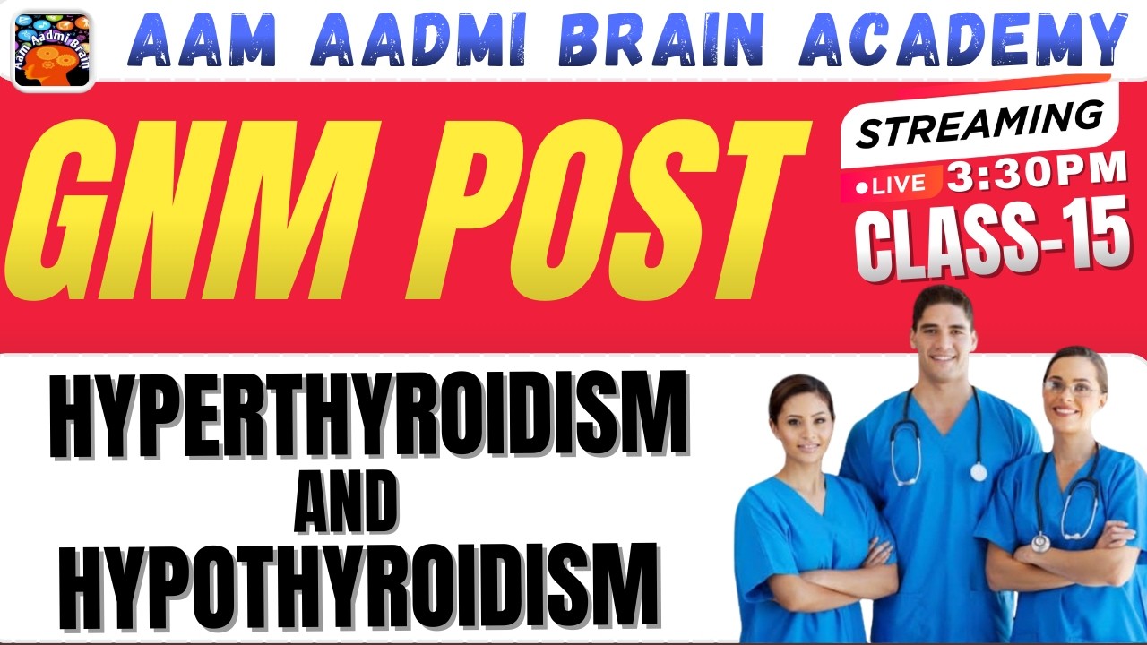 GNM Post | Demo-15|| GNM ALL CLASSES | Aam Aadmi Brain Academy | Live Today 3:30 PM