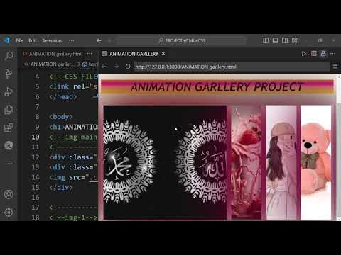 Mini Project HTML CSS For Beginner!Animated gallery using HTML and CSS ...