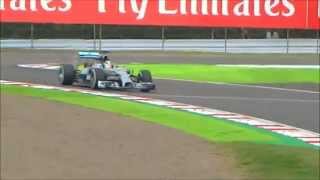 [F1]2014日本GP・ボッタス、ベルニュ、マグヌッセン、ハミルトン（シケイン～最終コーナー）