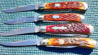 COME FREESTYLE WITH THE OLD MAN ~ A LOOK AT SOME OF MY KNIVES IN THE LIGHT/MINI TRAPPER PATTERN