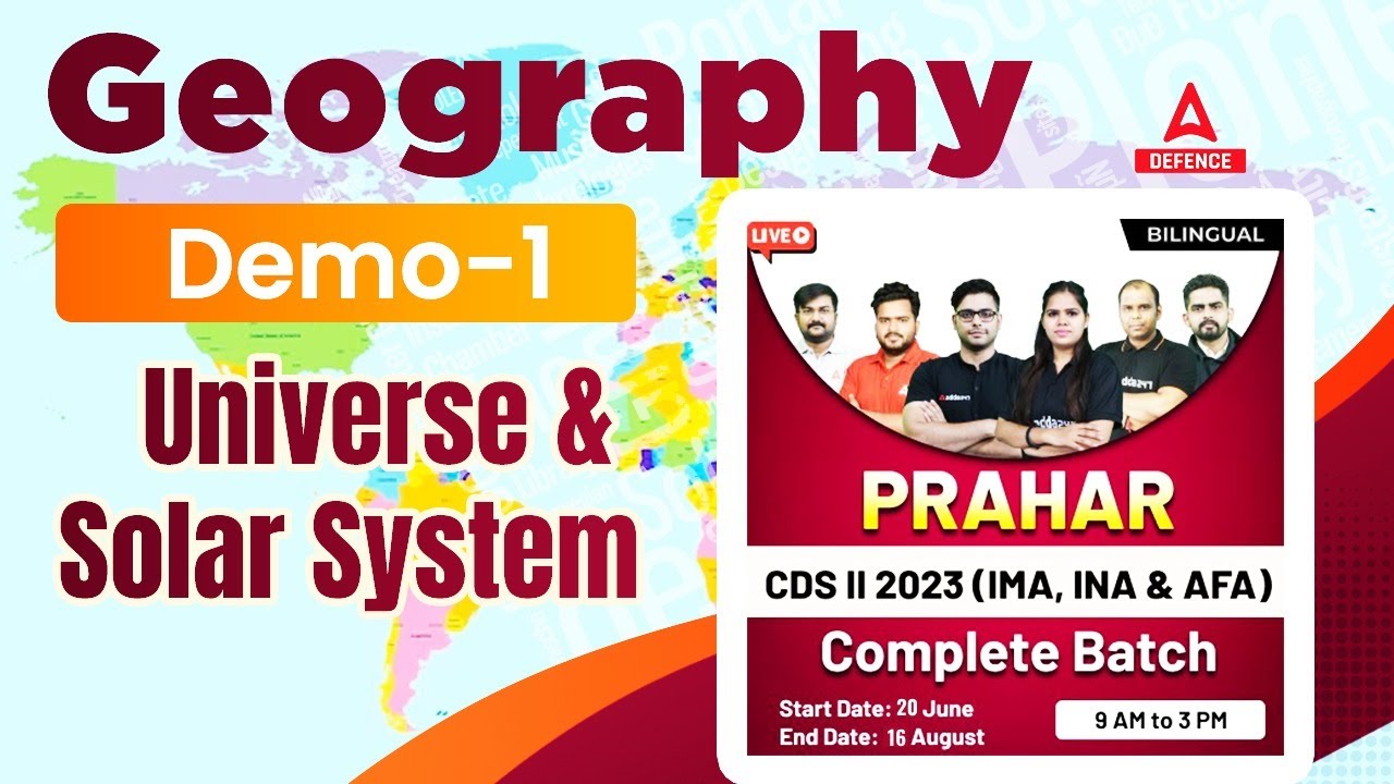 CDS 2 2023 Preparation | Prahar Batch | Geography Demo-1 ( Universe ...