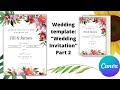 Wedding Invitation Part 2 | how to make wedding invitation | Wedding Invitation template