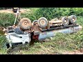 Incredible MIX Overloaded Dump Truck Failed to Drive Up Hill Help USE Expert Operating Of Recovery