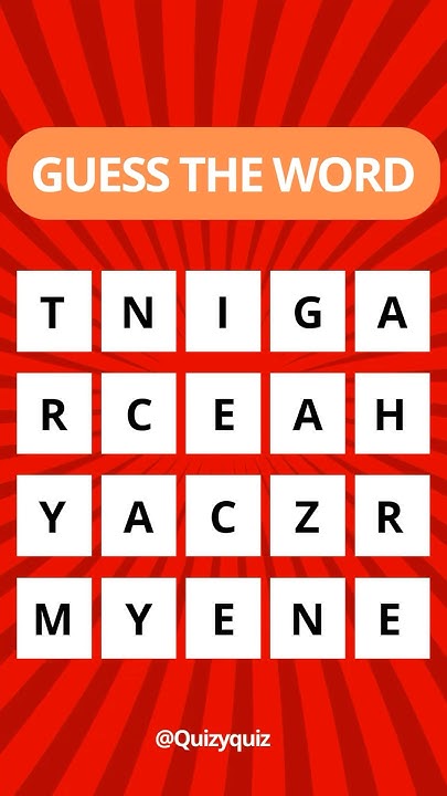 How Fast Can You Guess the Word? 5-Letter Word Scramble - YouTube