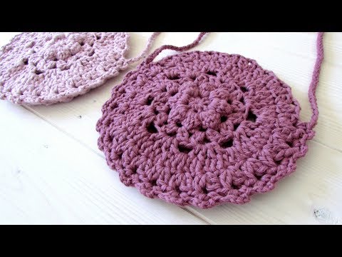 How to crochet a pretty circle bag / purse - the Willow bag