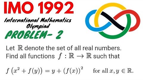 IMO 1992 Problem 2 | My elegant solution to this Functional equation problem