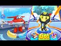 Super wings jett run vs talking tom hero dash gameplay