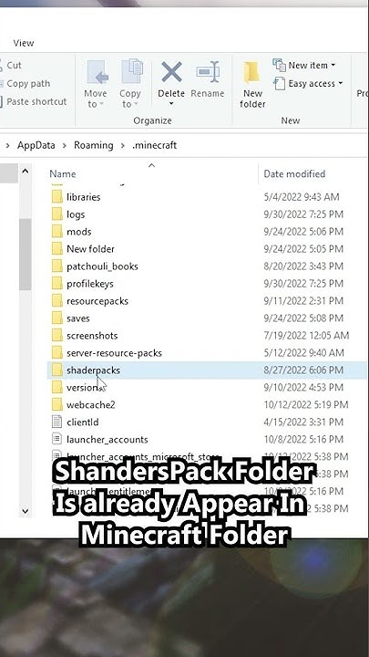 How To Find Minecraft Shaders Folder #shorts - YouTube