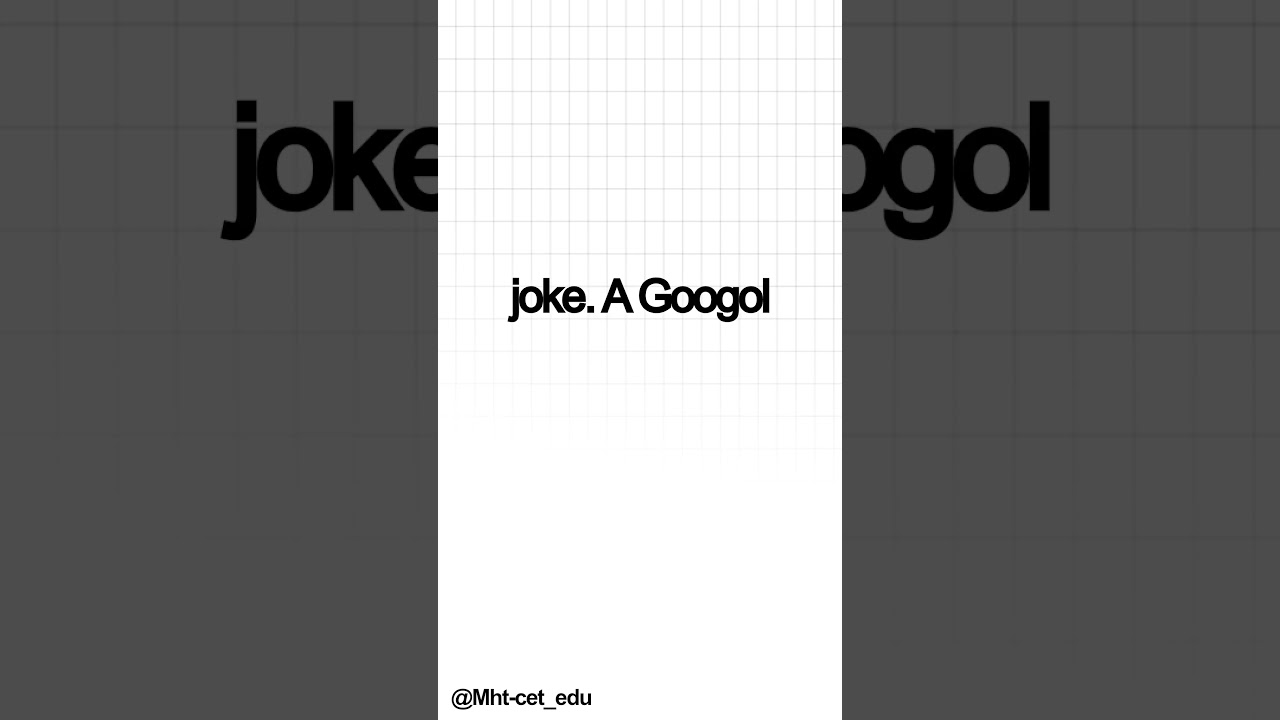 ⁣Googol | MHT-CET | A "googol" is a HUGE number! | 🔥🔥🔥🔥