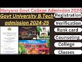 Haryana B.Tech admission 2024// Haryana Govt University B.Tech admission 2024-25// B.tech admission