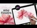 How To Draw Watercolor Flowers • Easy iPad Art Tutorial • You Can Paint This Procreate