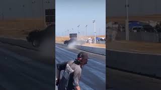 TURBO SILVERADO CRASHES OVER WALL AT THE DRAG STRIP!!!