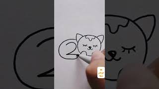رسم قطه سهله ولطيفه | رسومات سهل وجميلة | تعليم الرسم بطريقة سهلة | أشترك في القناة ليصلك كل جديد