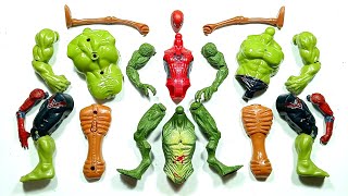 Avengers Toys Assemble Spider-Man, Hulk Smash, Lizard And Siren head ~ Avengers