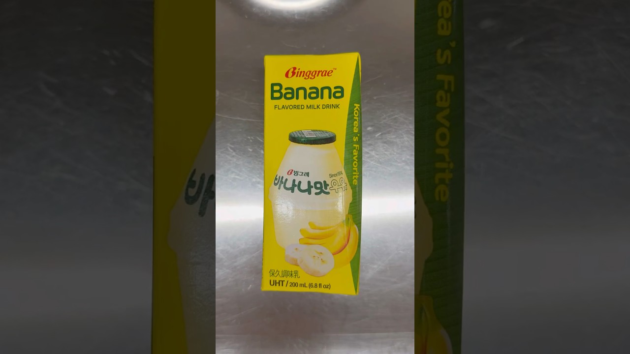Banana 🍌 Flavored Milk Drink 🥛 by Binggrae