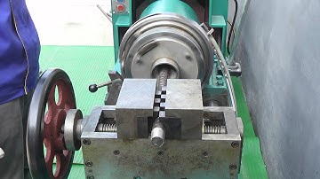 rebar end upset forging and thread cutting machine