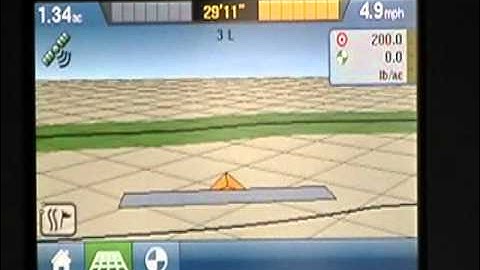 Ag Leader EDGE GUIDANCE CURVE A B Line set up for a BBI Spreader