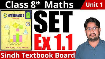 🔴 Set Unit 1 Exercise 1.1 Class 8 Maths Sindh Textbook Board