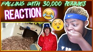 FALLING WITH 30,000 PENNIES BY DANNY DUNCAN REACTION!!!