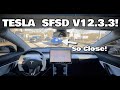 Being driven with tesla supervised fsd v1233