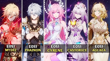 E0S1 Cyrene x E0 Castorice, E0 Phainon, E0 Aglaea & E0 Mydei | Honkai: Star Rail 3.7 Beta V4